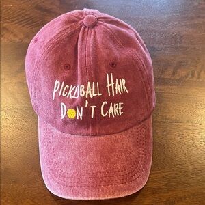 NWOT Maroon 'Pickleball Hair Don't Care' Cap